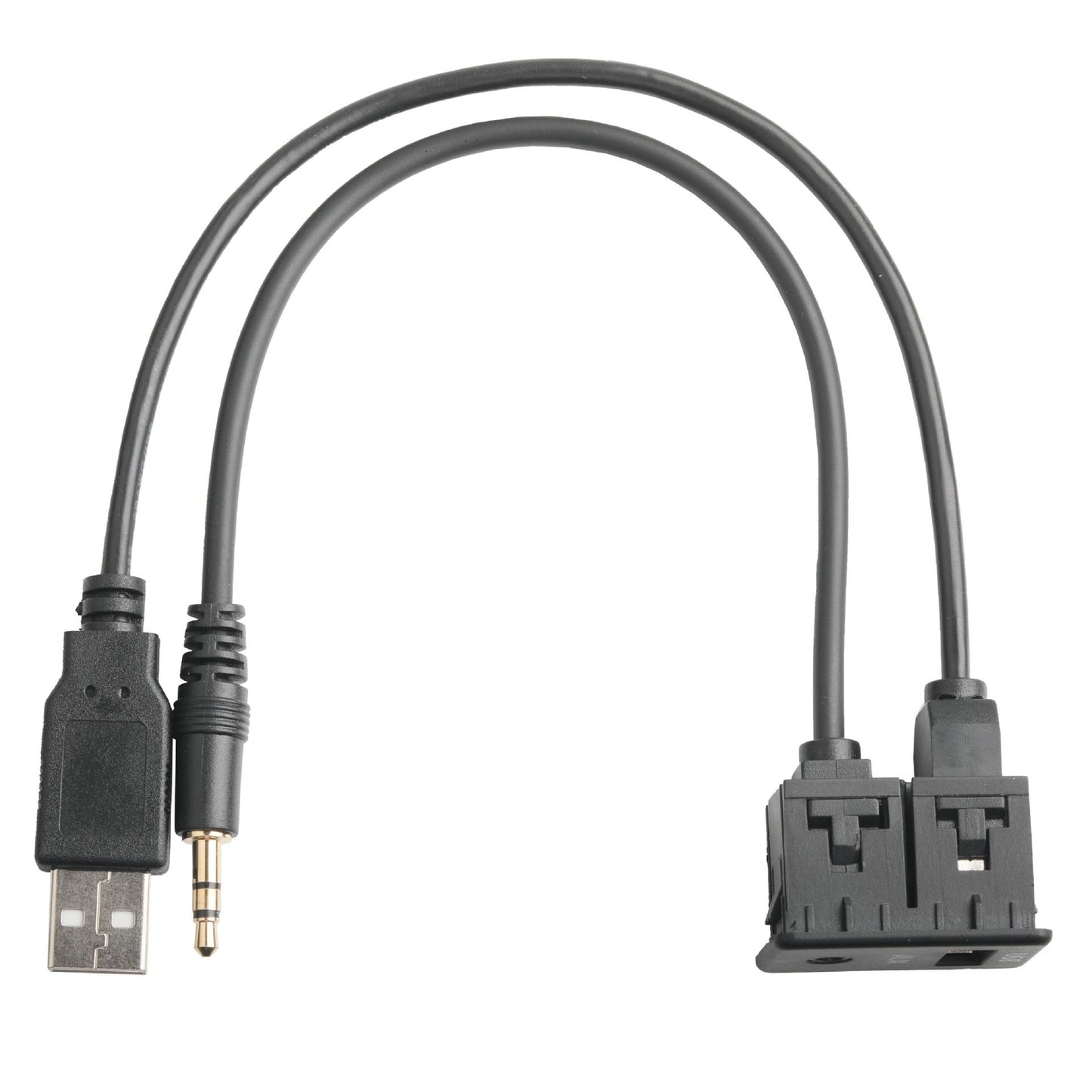 ya 2 6.26 15cm Car Dash Flush Mount AUX USB Port Panel Extension Cable Adapter Universal