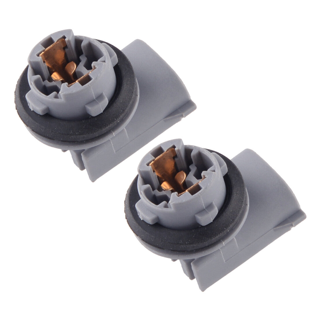 ya 1 7.3 2 pieces of rear bumper license light socket plastic suitable for Toyota Tundra Tacoma gray-