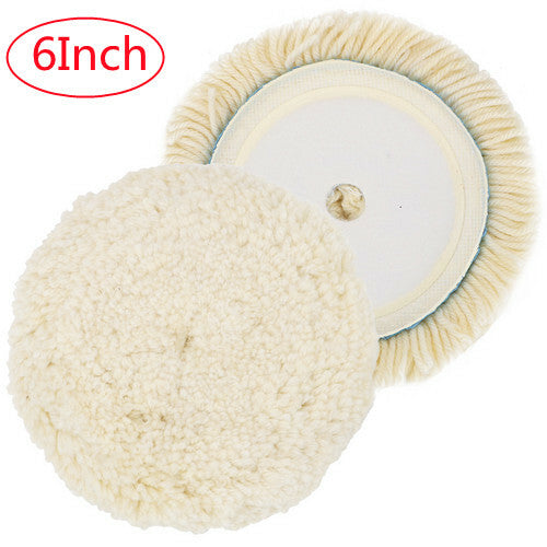 ya 12 5.22.2 6 Inch Wool Polishing Pad Polishing Pad Natural Wool Hook Grip Buffer 