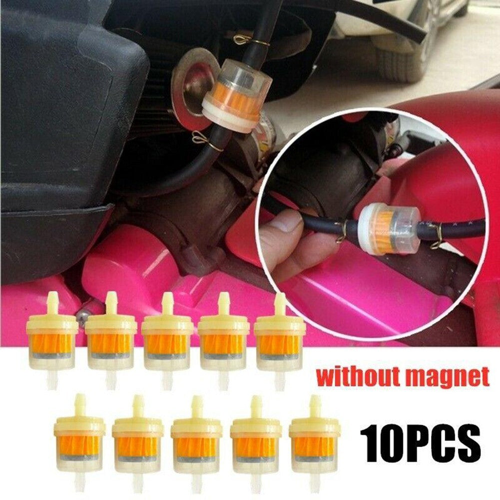 ya 5 8.7 Universal-Inline Gas Fuel Filter 1/4 6MM-7MM ATV Motorcycle Parts For 10x
