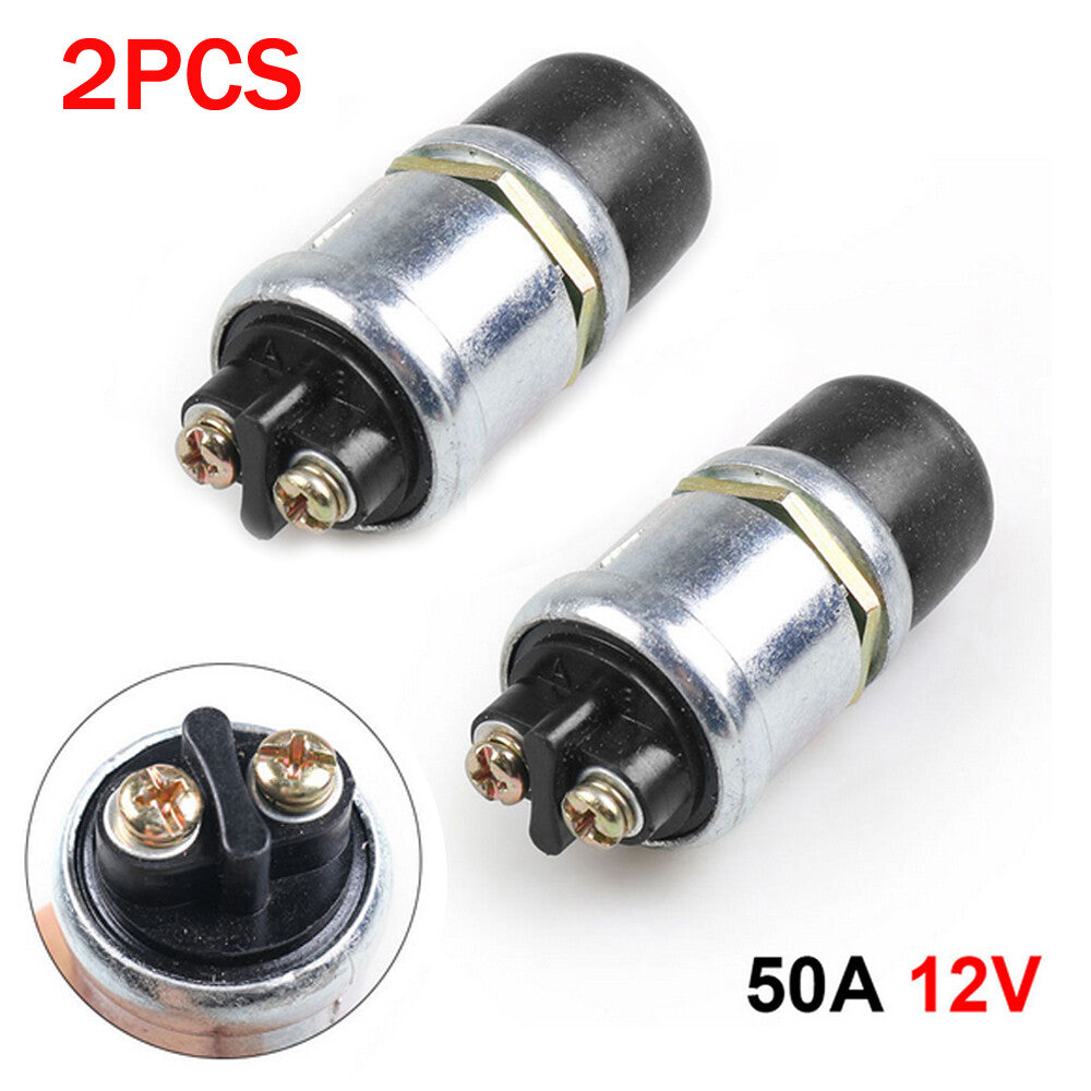 ya 13 2x 50A 12V Car Boat Track Switch Push Button Horn Engine Start Ignition Starter