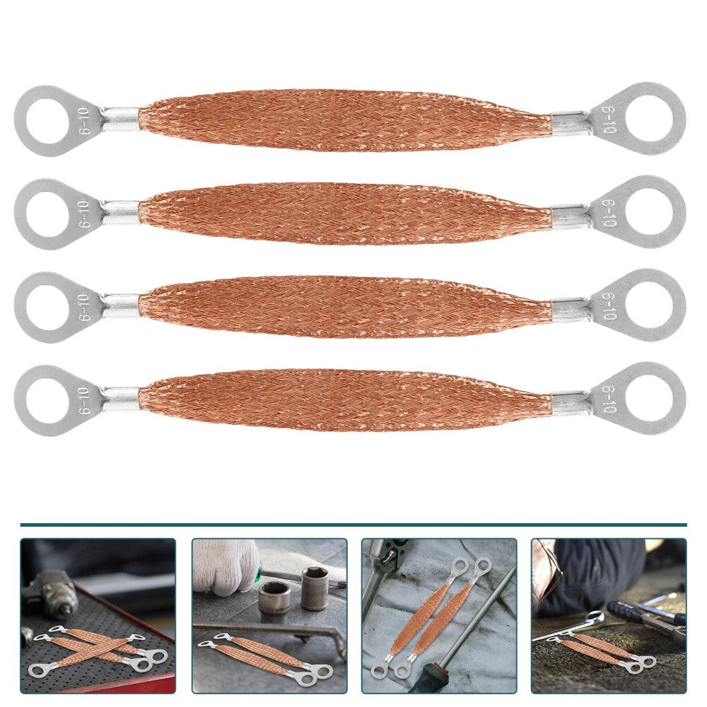 ya 8 5.26 4 Pcs Copper Grounding Belt Cable Car Strap Travel Anti-static Strips