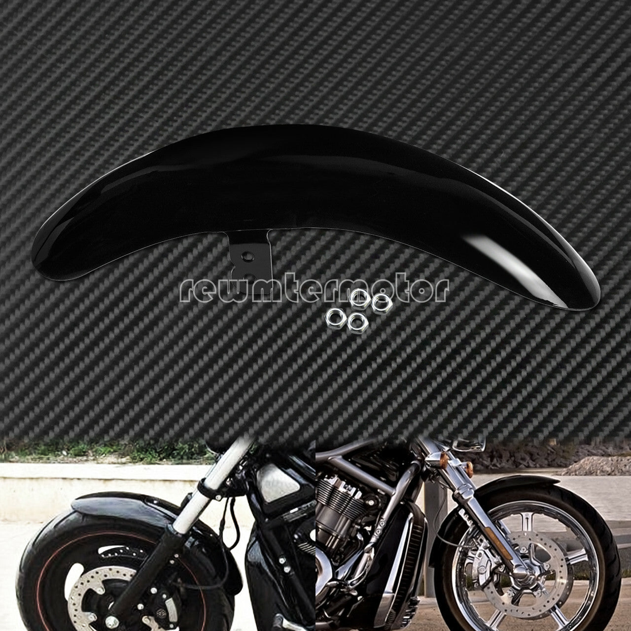 ya 5 8.7 Gloss Black Front Fender Mudguard Fit for Harley V Rod Night Rod VRSCAW 2003-11
