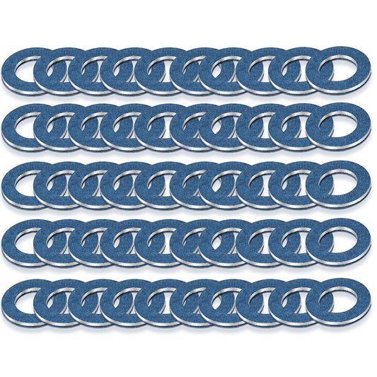 ya 12 5.21 50xOil Drain Sump Plug Washers Gasket 12mm Hole for Toyota for Lexus 90430-12031 NEW