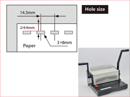 ya 26 Heavy Duty Electric Hole Punch Rubber Ring Comb 21 Hole -Clip Strip 10 Hole 220V