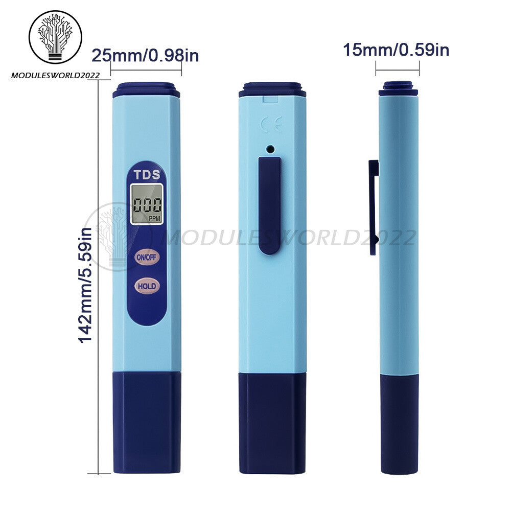 ya 26 Handheld 3 in1 TDS Water Quality Meter Testing Pen Purity Monitor 0-9990 PPM