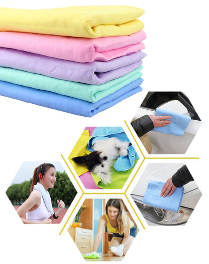 ya 5 8.7 1*Car Wash Shammy Towel Chamois Synthetic Super Absorbent Drying Cloth Automatic Wipe