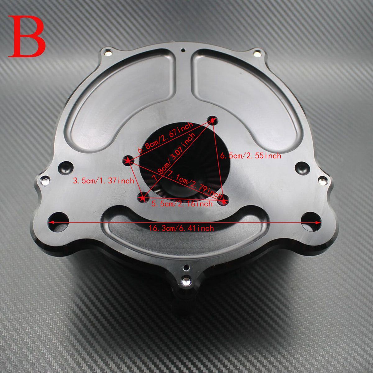 ya 5 8.7 Black Air Cleaner Air Filter Red Element Fit for Harley Dyna 00-17 Touring 00-07
