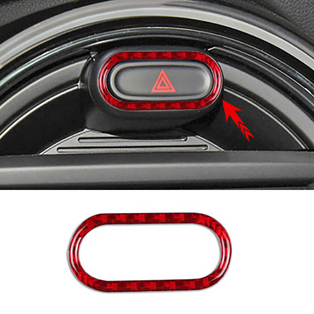 ya 1 7.4 Red Car Safety Warning Light Button Sticker for Mini COOPER S JCW F54 F55 F56