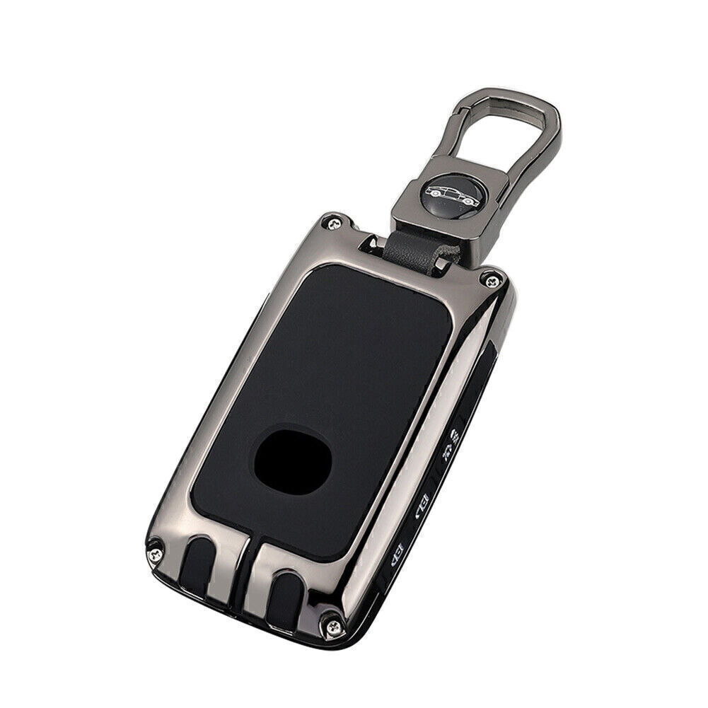 ya 5 8.7 Alloy Full Sealed Key Fob Case Cover Shell Holder for Mazda 3 CX-5 CX-30 Gray