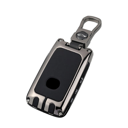 ya 5 8.7 Alloy Full Sealed Key Fob Case Cover Shell Holder for Mazda 3 CX-5 CX-30 Gray