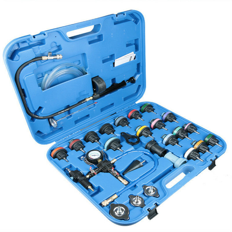 ya 14 28Pcs Universal Radiator Pressure Tester Vacuum Type Cooling System Test Deto