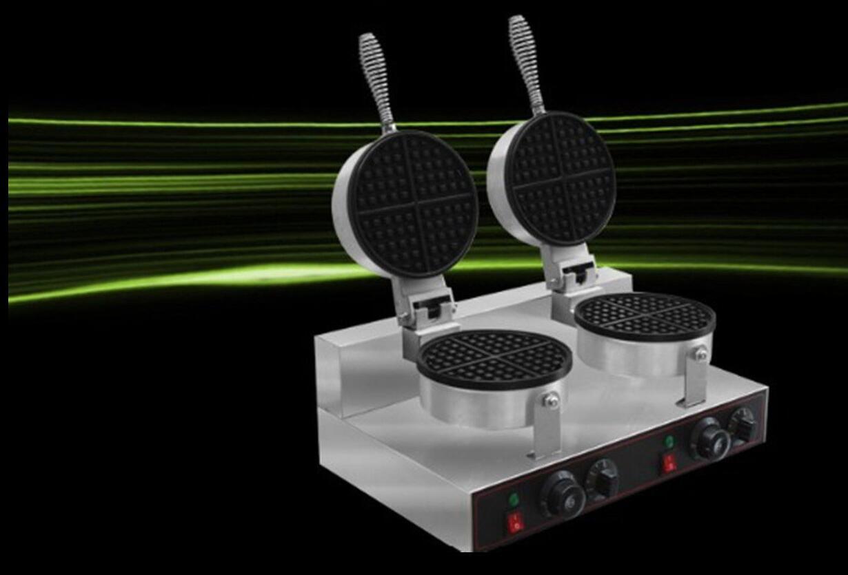ya 25 110V / 220V Commercial Ice Cream Cone Machine Electric Waffle Maker Dual Baker