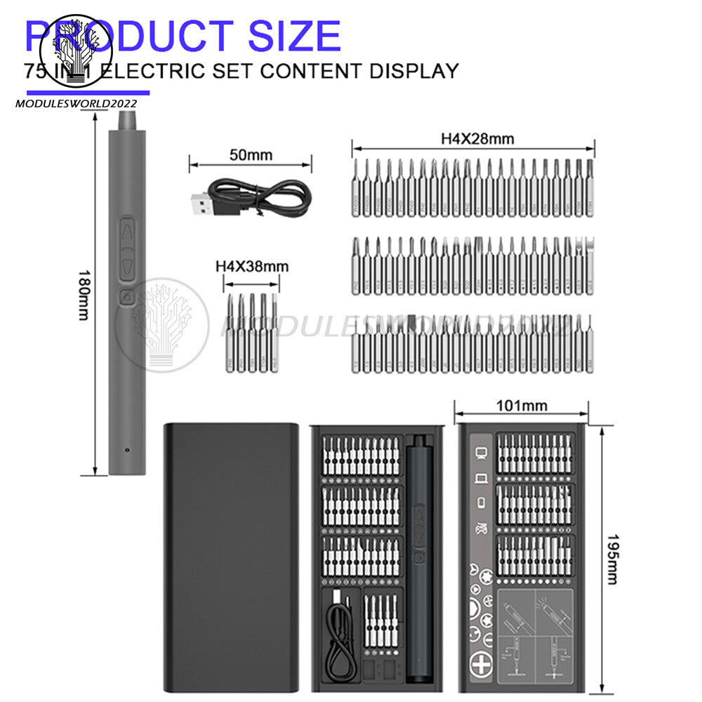 ya 26 Electric Screwdriver Magnetic 75in1 hargeable Pision Screwdriver Set