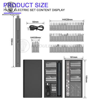 ya 26 Electric Screwdriver Magnetic 75in1 hargeable Pision Screwdriver Set