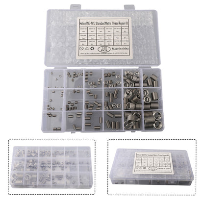 ya 5 8.7 Helicoil Thread Repair Kit Stripped Set With Box Silver Stainless Steel