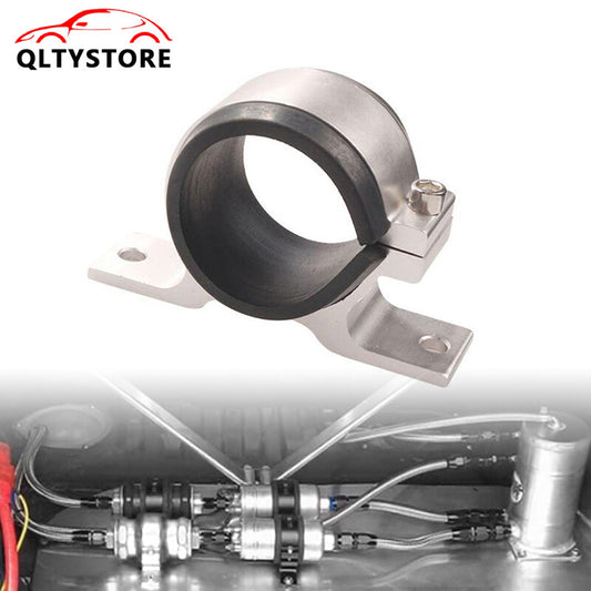 ya 27 7.2 50mm Aluminum Inline Fuel Pump or Filter Mounting Bracket Mount Clamp Silver