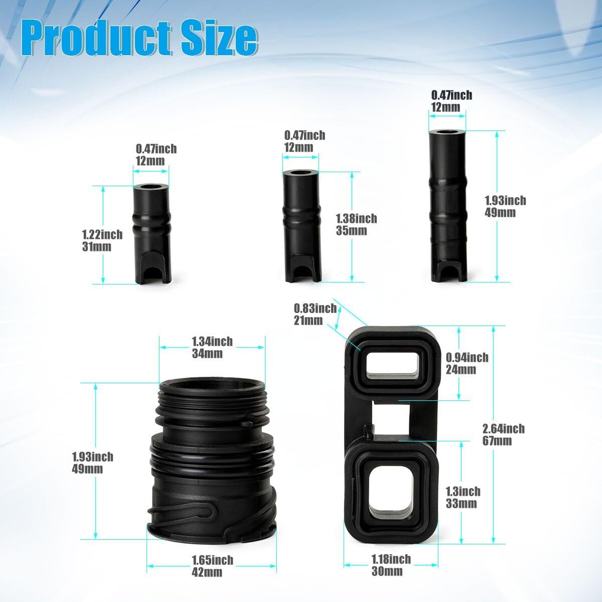 ya 5 8.7 6pcs for BMW Valve Body to case Sleeve Seal kit Mechatronic Kit 6HP19 6HP21