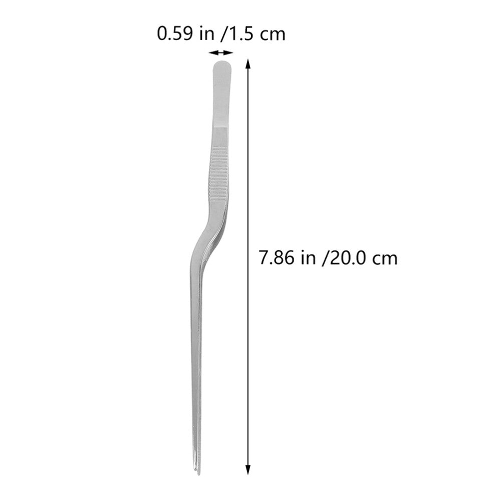 ya 26 3PCS Stainless Steel Tweezers Food Tweezers Metal Food Tongs Fish Bone Tweezers