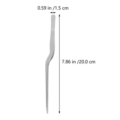 ya 26 3PCS Stainless Steel Tweezers Food Tweezers Metal Food Tongs Fish Bone Tweezers