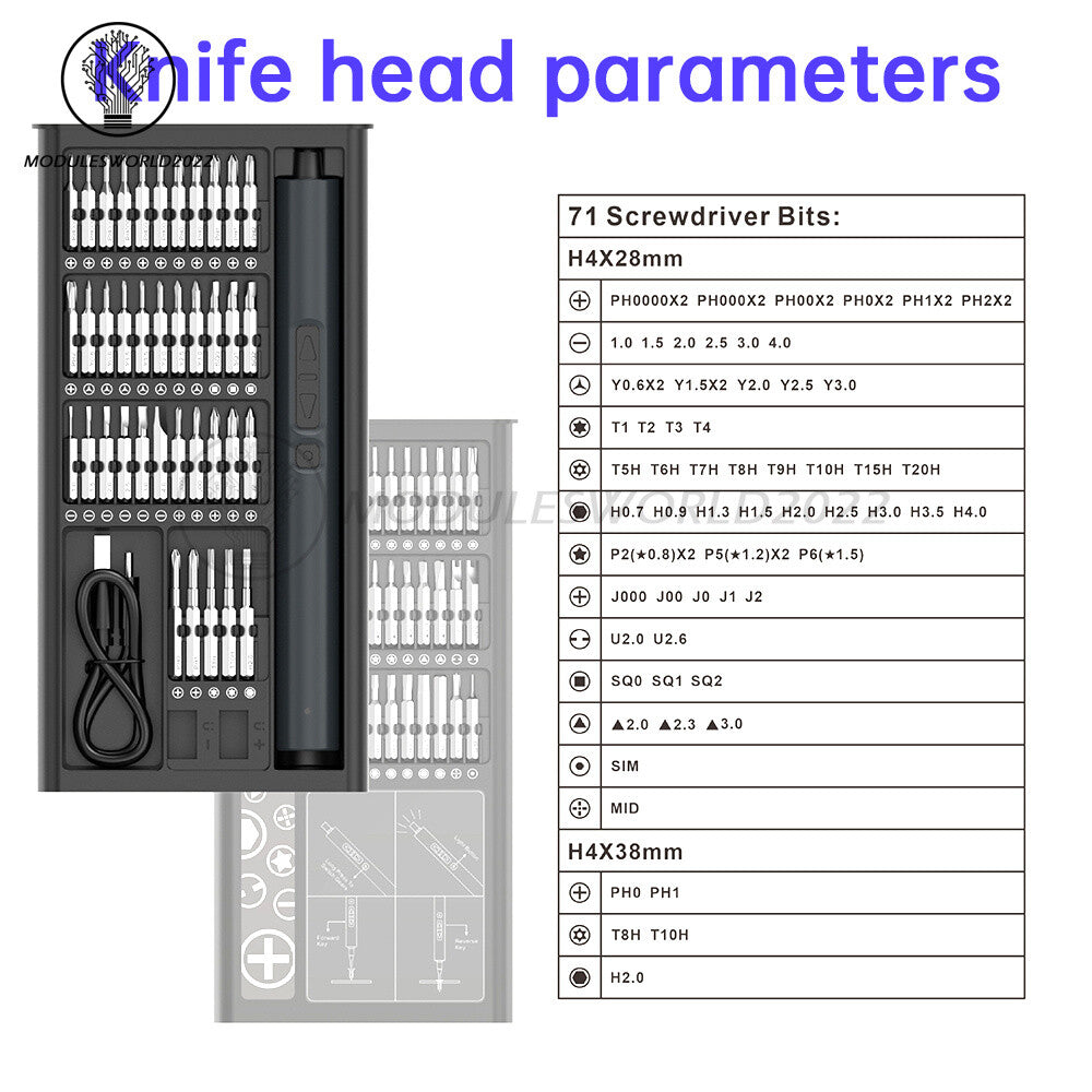 ya 26 Electric Screwdriver Magnetic 75in1 hargeable Pision Screwdriver Set