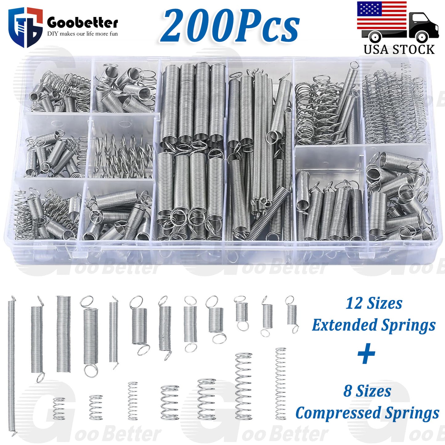 Coil Spring Assortment Kit Zinc Plated Steel Compression Carburetor Extension