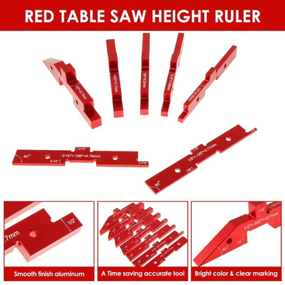 ya 26 7Pcs Router Table Setup Bar Height Gauge Aluminum Pisions Setup Blocks Set