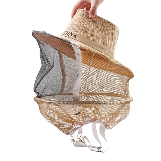 Thicken Beekeeping Beekeeper Hat Mosquito Insect Net Veil Head Protector Mesh