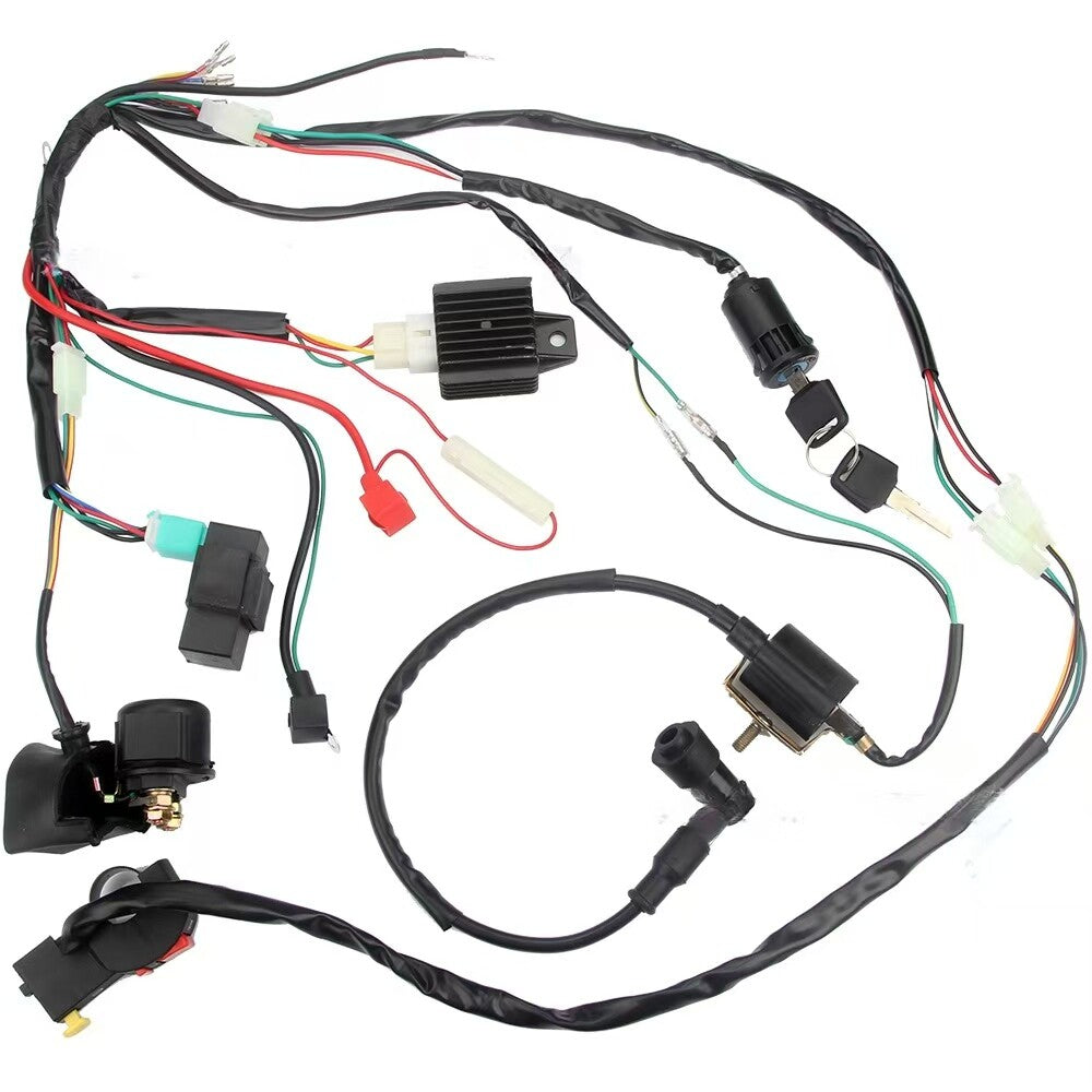 ya 4 6.22 Motorcycle CDI Wiring Harness Loom Ignition Solenoid Coil Rectifier Kill Switch.