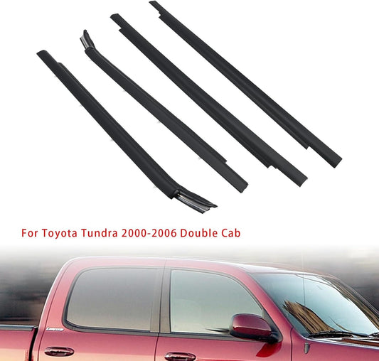 ya 10 10.28 Weatherstrip Outer Lower Window For Tundra 2000-2006 Double Cab 4Pcs n