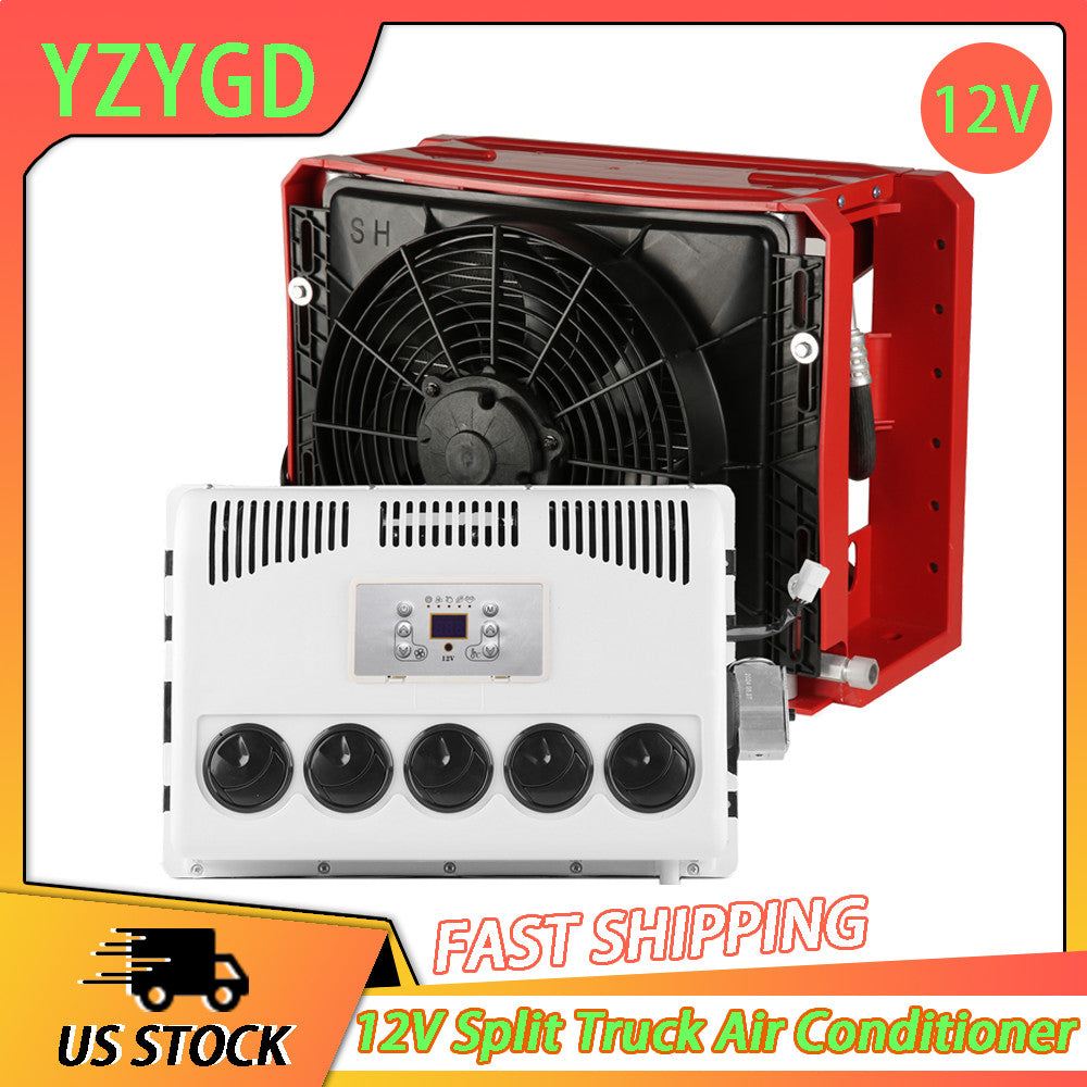 ya 1 7.7 12V Car Truck Caravan RV Split A/C For Engineering Bus Universal Air Conditioner