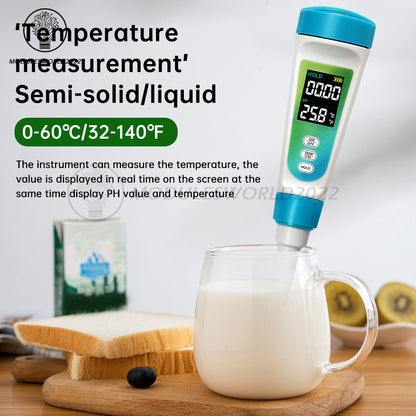 ya 26 Water Quality Test Pen Semi-solid food/liquid PH Meter Tester LCD with Backlight