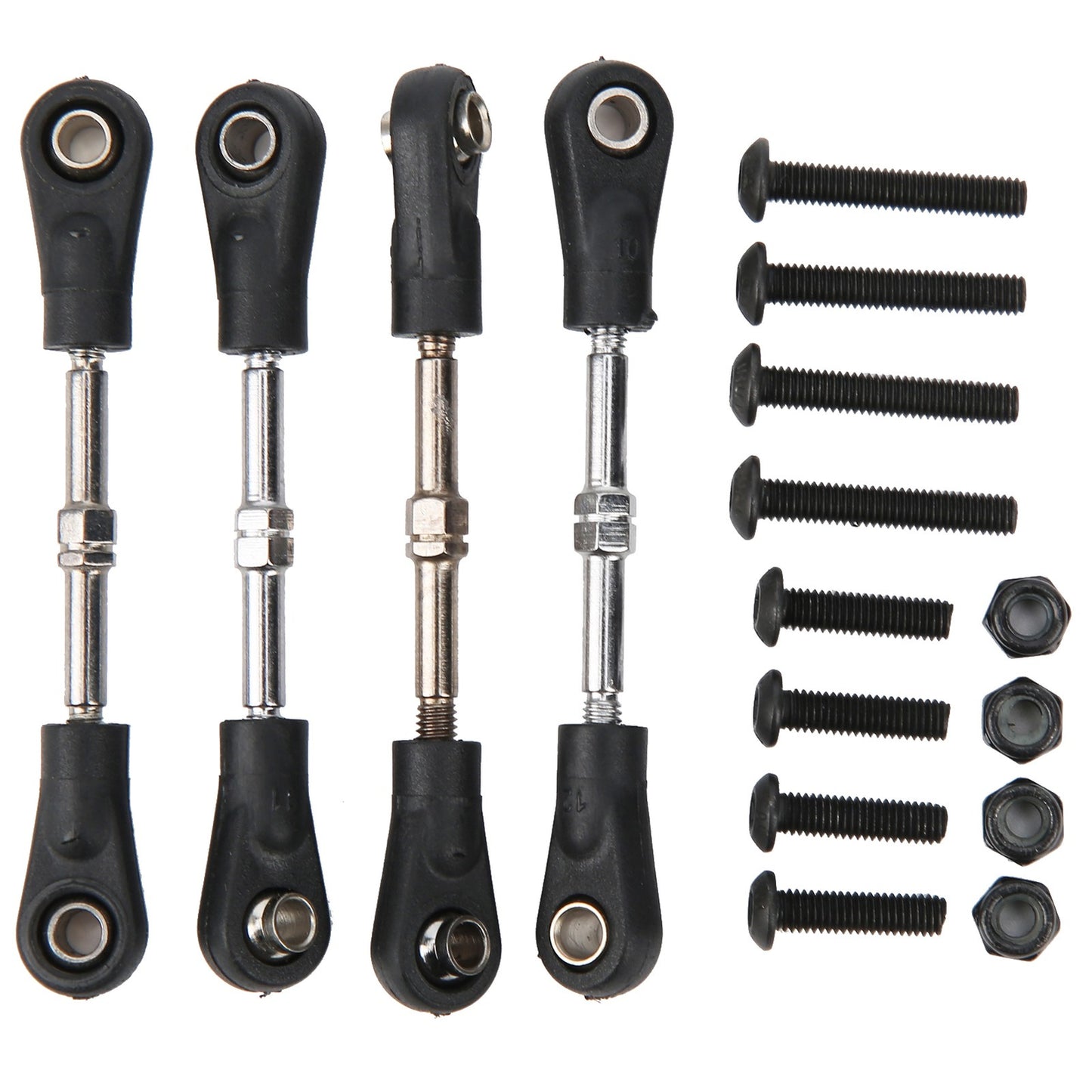 ya 14 4pcs Adjustable Steering Tie Rod Linkage Replacement Accessory For 1/10 RC