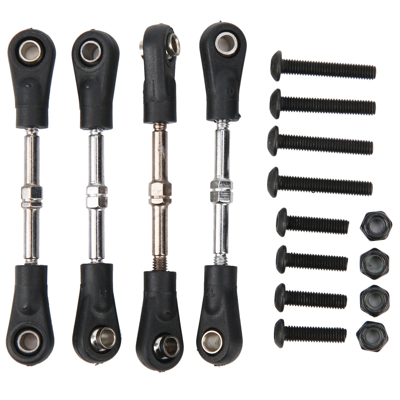 ya 14 4pcs Adjustable Steering Tie Rod Linkage Replacement Accessory For 1/10 RC