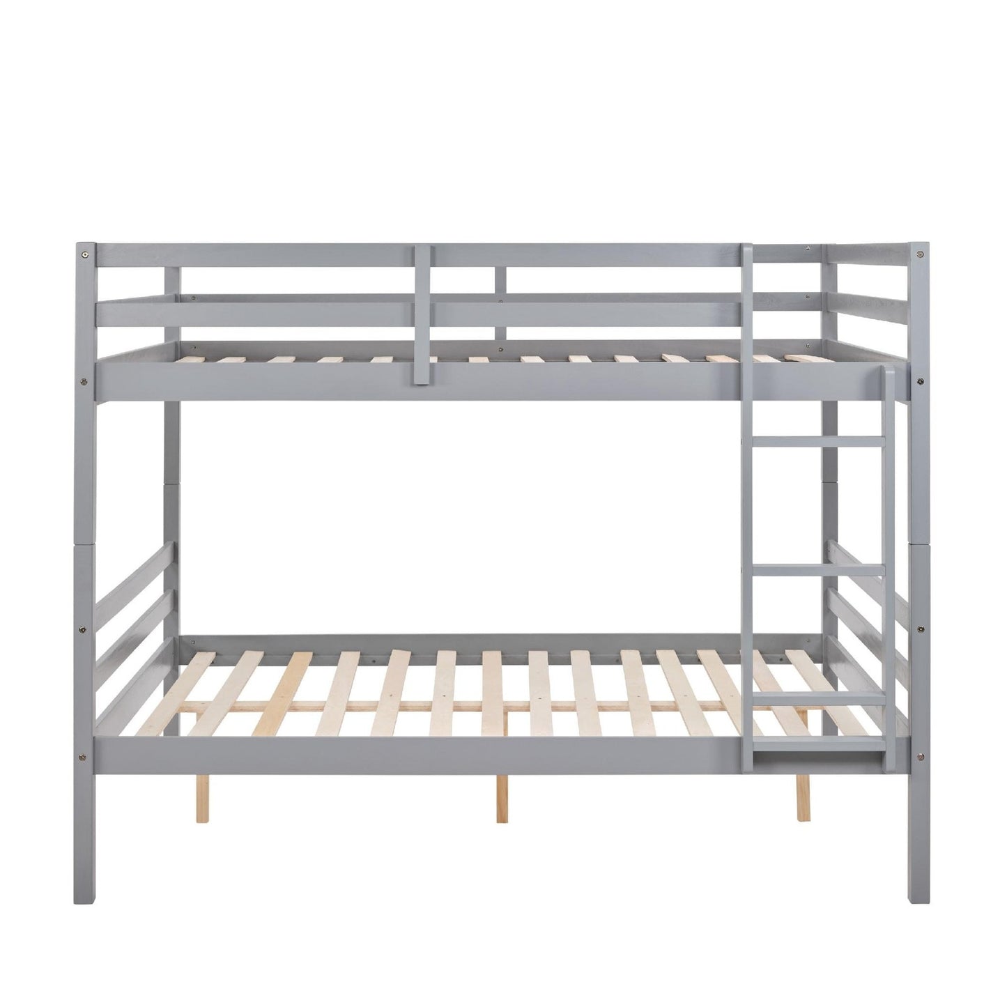 ya 28  Bunk Bed W/Ladder Wooden High Guardrail Kids Teens Dorm Guest Room Bed