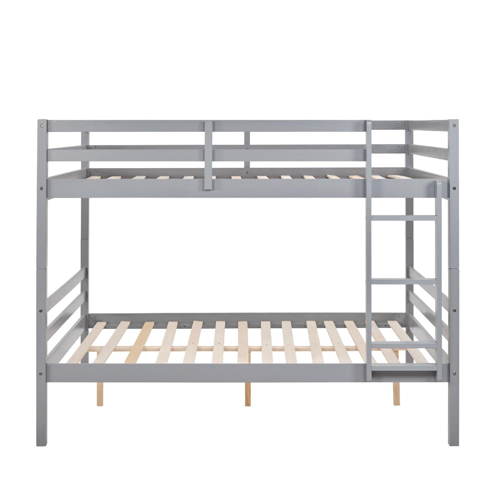 ya 28  Bunk Bed W/Ladder Wooden High Guardrail Kids Teens Dorm Guest Room Bed