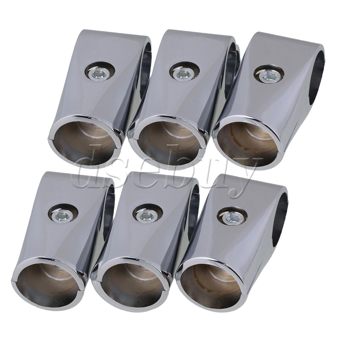 ya 14 6 Pieces 32mm ID Aluminum Alloy 2 Way Shelf Rack Tube Connector Pipe Fittings