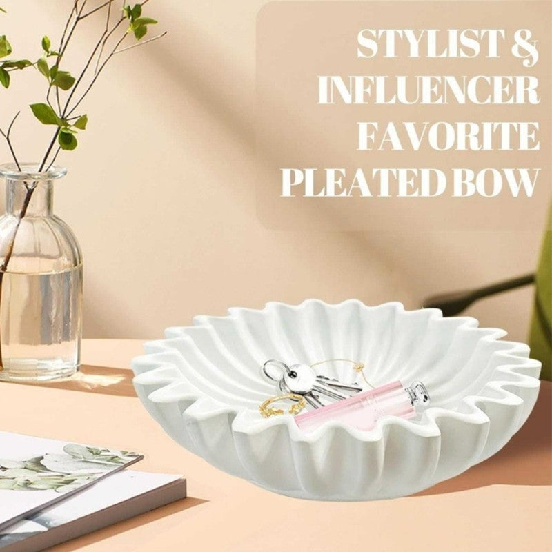 ya 25 Stylish Ruffled Designs Resin Bowl Practical Countertop uit Storage Container