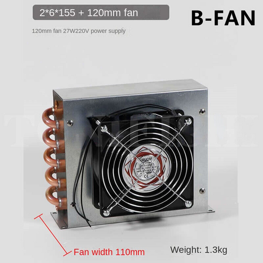 New Condenser Air-cooled Water-cooled Aluminum Fin Copper Tube Heat Exchanger
