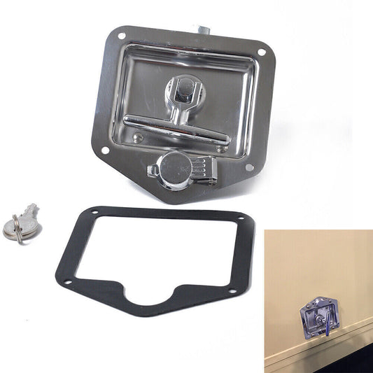 ya 2 7.15 Fold T Handle Lock Steel Flush Mount Tool Box for Trailer Caravan Truck Toolbox