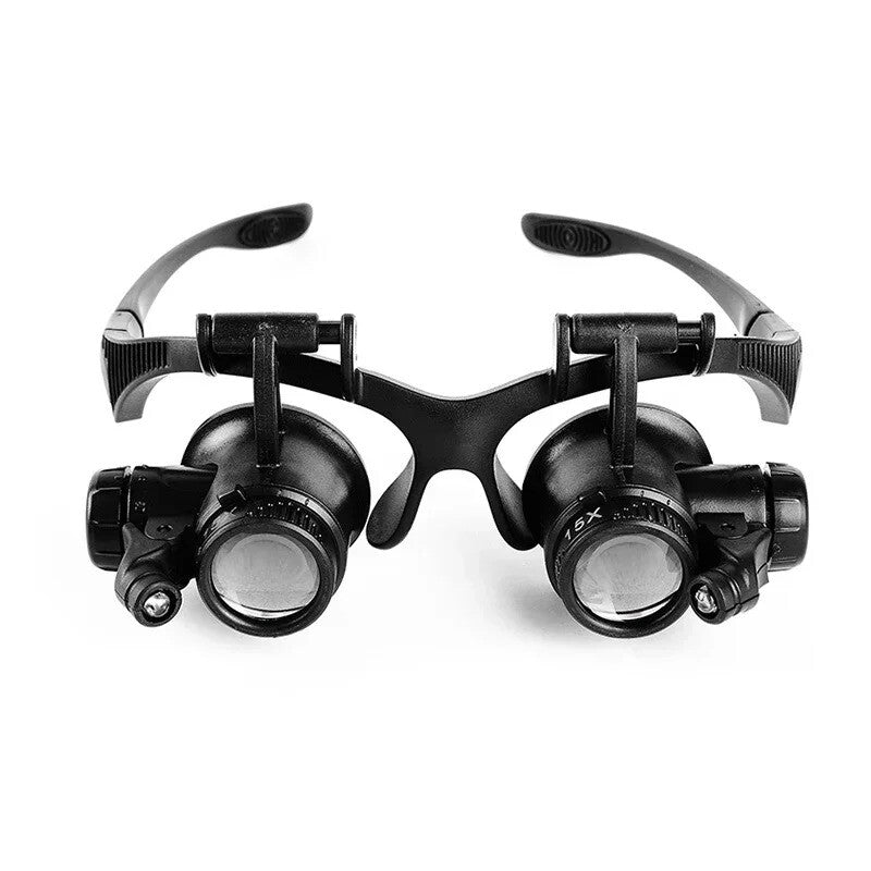 ya 26 Eyeglass Repair Magnifier Clock Repair Watch with LED Lights 10x15x 20x 25x