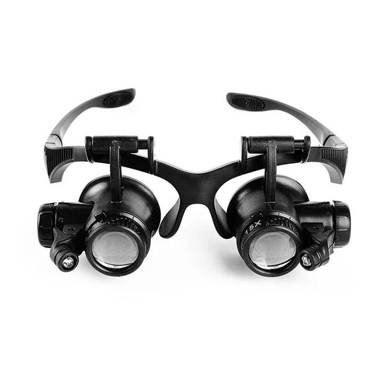 ya 26 Eyeglass Repair Magnifier Clock Repair Watch with LED Lights 10x15x 20x 25x
