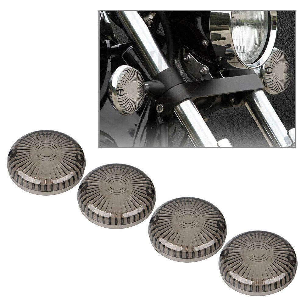 ya 5 8.7 Turn Signal Lens Smoke Cover Fit for Yamaha Road Star/V Star 1100 /Vmax 1200 1700 4x