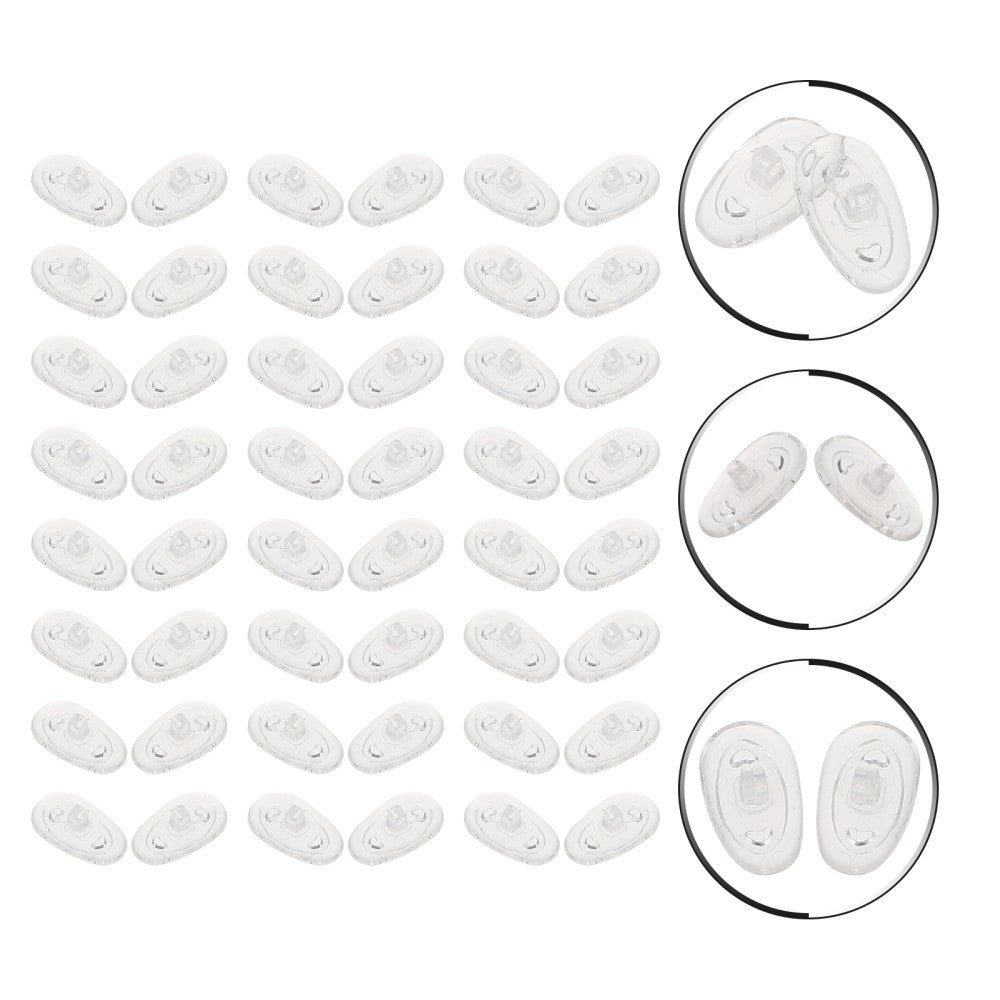 ya 2 7.14 50 Pcs Silicone Nose Pads Glasses Replacement Eyeglass Bridge for