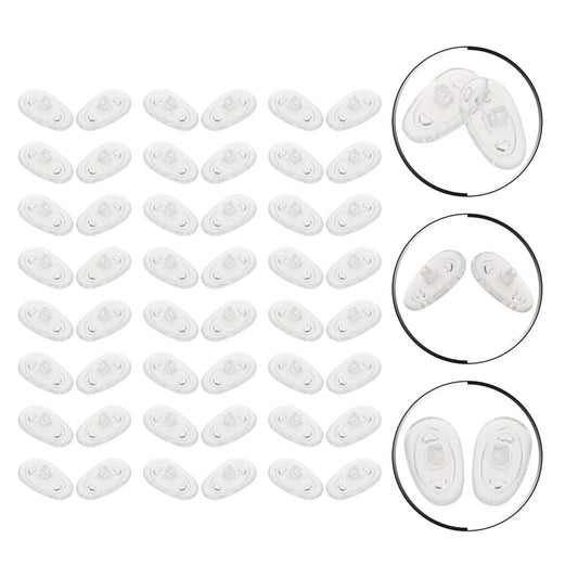 ya 2 7.14 50 Pcs Silicone Nose Pads Glasses Replacement Eyeglass Bridge for