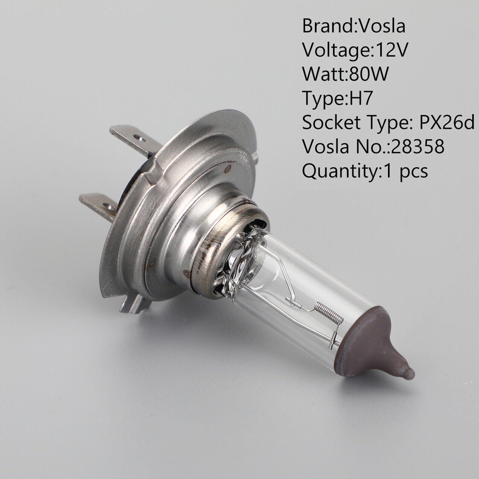 ya 1 8.5.4 For Vosla H7 Bulb 12V 80W Light Auxiliary Lamp 28358 PX26d