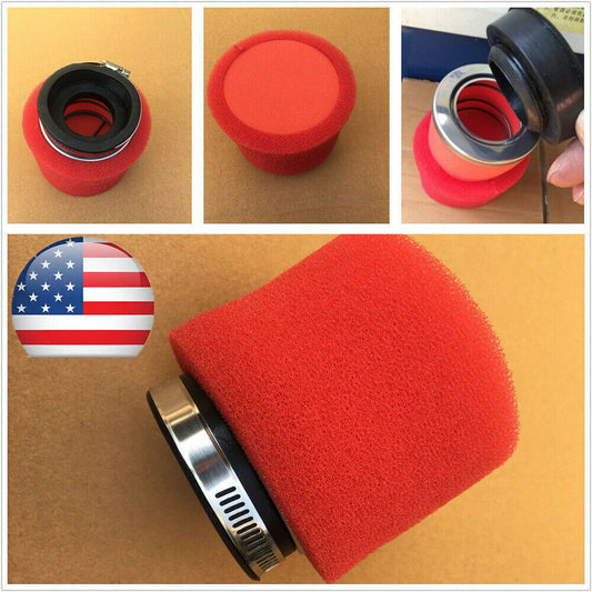 ya 2 7.14 One Pcs 58mm Motorcycle Scooter High Performance Red Foam Air Filter Universal