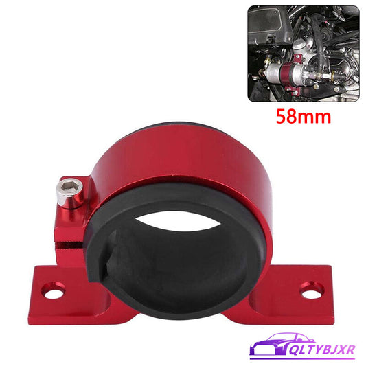 ya 27 7.2 58mm Aluminum Inline Fuel Pump or Filter Mounting Bracket Mount Clamp Red