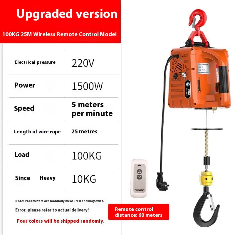 3 in 1 Electric Hoist Winch Wired & Wireless Remote Control with Lifting Strap