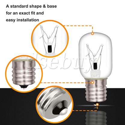 ya 26 8206232A Microwave Light Bulb Lamp 125V 40W with E17 Base Pack of 3